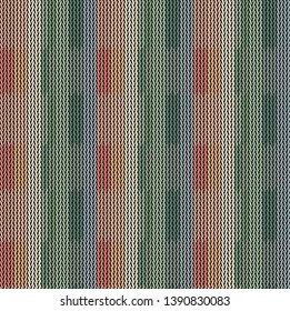 Seamless background pattern. Knitted multicolored texture.