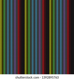 Seamless background pattern. Knitted multicolored texture. Background.