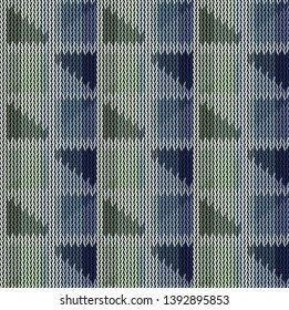 Seamless background pattern. Knitted multicolored texture. Background.
