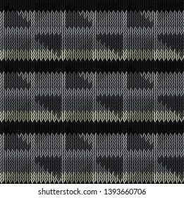 Seamless background pattern. Knitted multicolored texture. Background.