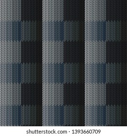 Seamless background pattern. Knitted multicolored texture. Background.