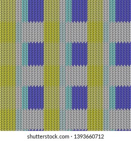 Seamless background pattern. Knitted multicolored texture.
