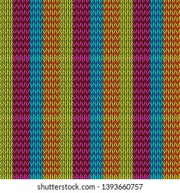 Seamless background pattern. Knitted multicolored texture.