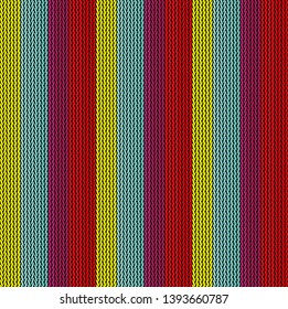 Seamless background pattern. Knitted multicolored texture.