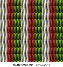 Seamless background pattern. Knitted multicolored texture.