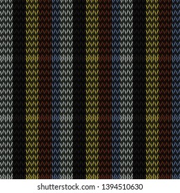 Seamless background pattern. Knitted multicolored texture.