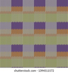 Seamless background pattern. Knitted multicolored texture.
