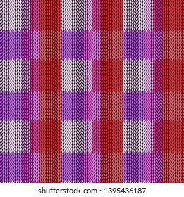 Seamless background pattern. Knitted multicolored texture.