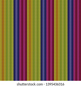 Seamless background pattern. Knitted multicolored texture.