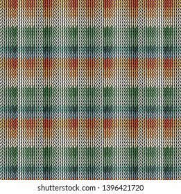 Seamless background pattern. Knitted multicolored texture. Background.