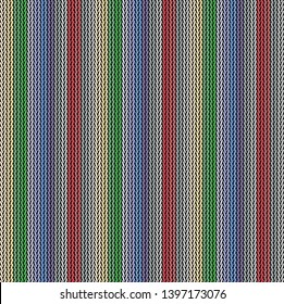 Seamless background pattern. Knitted multicolored texture. Background.