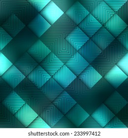 Seamless background pattern. Matrix geometric pattern on green background.