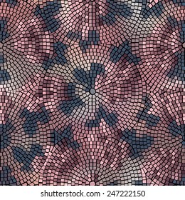 Seamless background pattern. Mosaic pattern with images of roses.