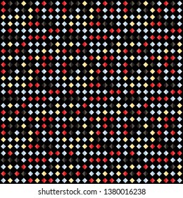 Seamless background pattern of multi-colored varied rhombuses.
