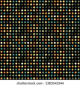 Seamless background pattern of multi-colored varied rhombuses.
