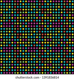 Seamless background pattern of multi-colored varied rhombuses.