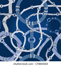 Seamless background pattern. Pattern in nautical style with belts.Vector illustration