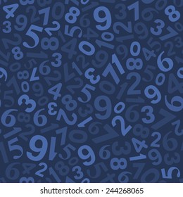 Seamless Background Pattern with Numbers. Vector illustration