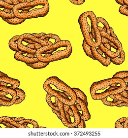 Seamless background with a pattern of onion rings