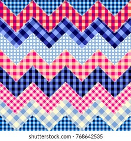 Seamless background pattern. Patchwork pattern of chevron pattern.