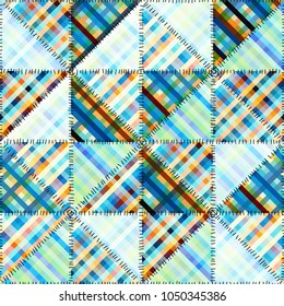 Seamless background pattern. Patchwork pattern of triangles. Vector image.