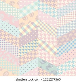 Seamless background pattern. Patchwork pattern. Vector image.