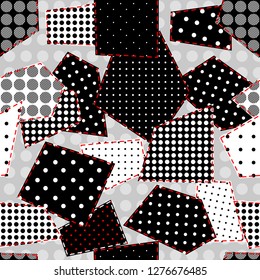 Seamless background pattern. Patchwork pattern. Vector image