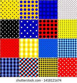 Seamless background pattern. Patchwork pattern. Vector image