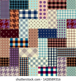 Seamless background pattern. Patchwork pattern. Vector image