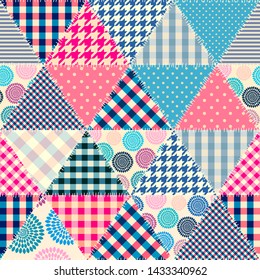 Seamless background pattern. Patchwork pattern. Vector image