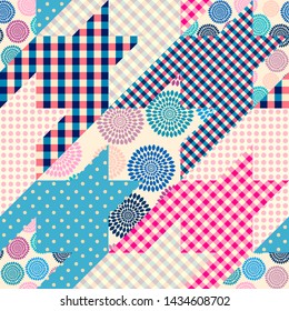 Seamless background pattern. Patchwork pattern. Vector image