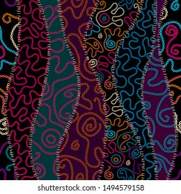 Seamless background pattern. Patchwork pattern. Vector image