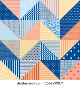 Seamless background pattern. Patchwork pattern. Vector image.