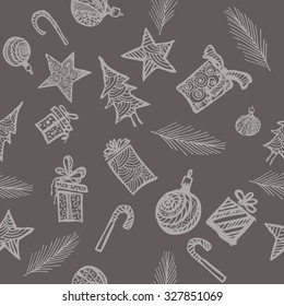 seamless background pattern pen Christmas. Vector