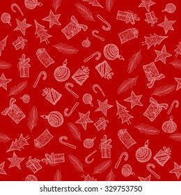 seamless background pattern pen Christmas. Vector