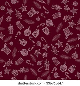 seamless background pattern pen Christmas. Vector