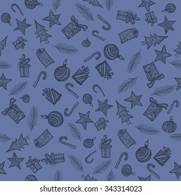 seamless background pattern pen Christmas. Vector