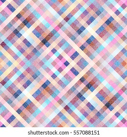 Seamless Background Pattern. Pink Diagonal Plaid Pattern