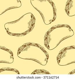 Seamless background with a pattern of pita