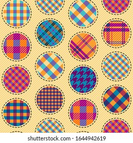  Patrón de fondo sin problemas. Patrón de puntos polka en estilo de mosaico. Imagen vectorial