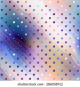 Seamless background pattern. Polka dot pattern on blur background.