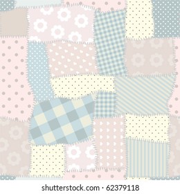 Seamless background pattern. Quilt patchwork.