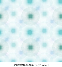 Seamless background pattern with repeating pastel blue flare ornament isolated on the white (transparent) background. Vector eps illustration