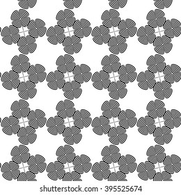 seamless background, pattern from the repeating striped abstract flowers. vector illustration