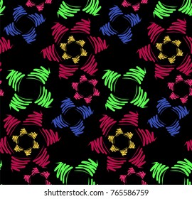 Seamless background pattern in retro style. Wrapping paper, wallpaper, fabric swatch. Vector illustration.
