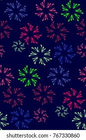 Seamless background pattern in retro style. Wrapping paper, wallpaper, fabric swatch. Vector illustration.