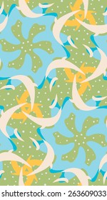 Seamless background pattern of sparkling blue shapes