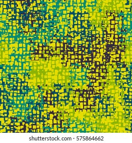 Seamless background. The pattern of squares. Chaotic Spot. Fashion camouflage. Grungy textiles.