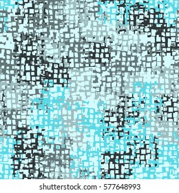 Seamless background. The pattern of squares. Chaotic Spot. Fashion camouflage. Grungy textiles.