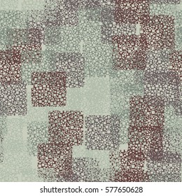 Seamless background. The pattern of squares. Chaotic Spot. Fashion camouflage. Grungy textiles.